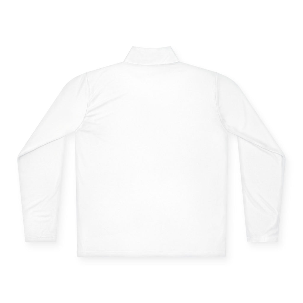 Quarter-Zip Pullover — Minimal Orange Bar Chest Logo