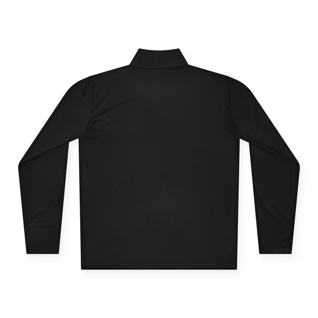 Quarter-Zip Pullover — Minimal Orange Bar Chest Logo