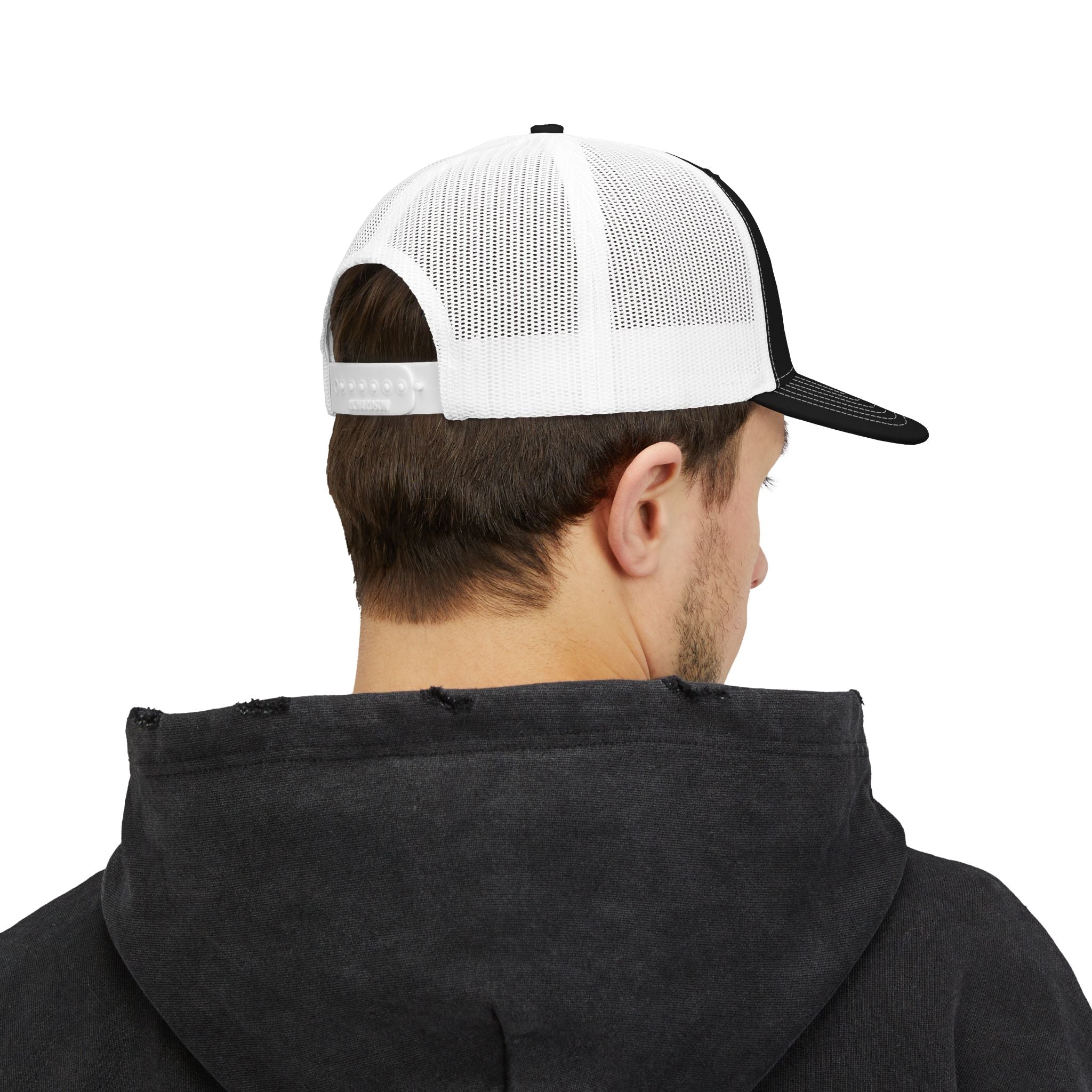 SPUDS Trucker Hat – Retro Orange Embroidered Snapback Cap