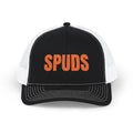 SPUDS Trucker Hat – Retro Orange Embroidered Snapback Cap
